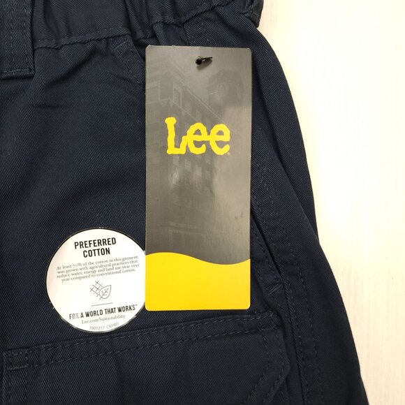 Lee Mens River Navy Cargo Shorts Size 29 100% Cotton LIghtweight - Picture 6 of 12